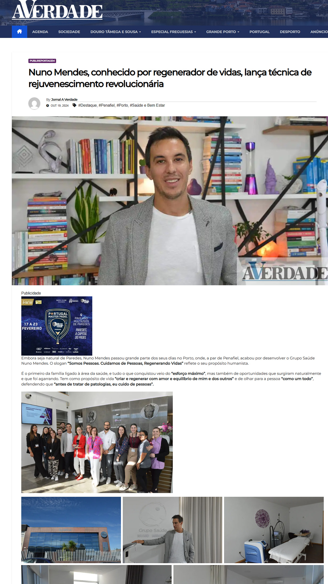 Nuno Mendes, conhecido por regenerador de vidas, lança técnica de rejuvenescimento revolucionária