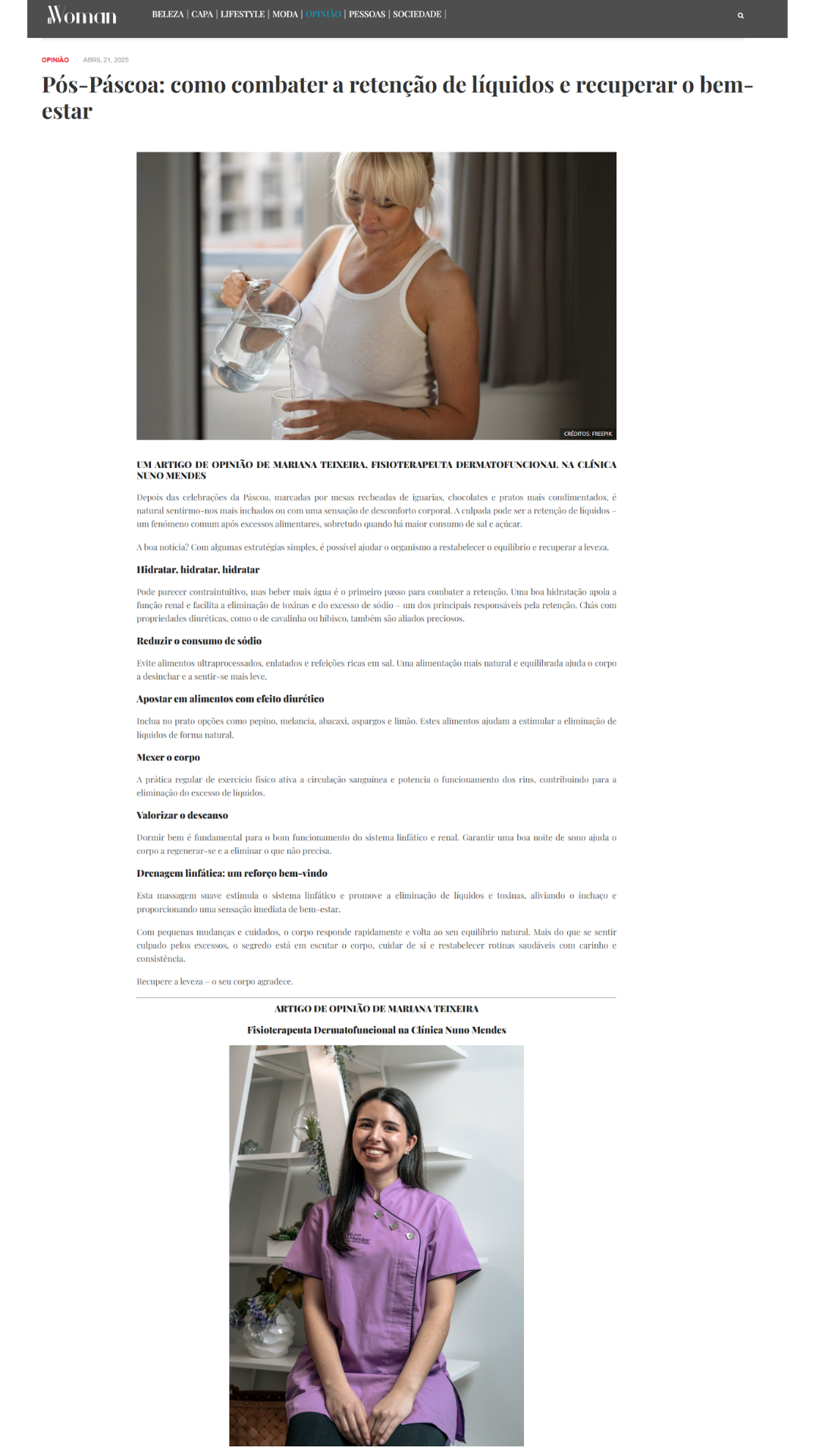 Pós-Páscoa: como combater a retenção de líquidos e recuperar o bem-estar